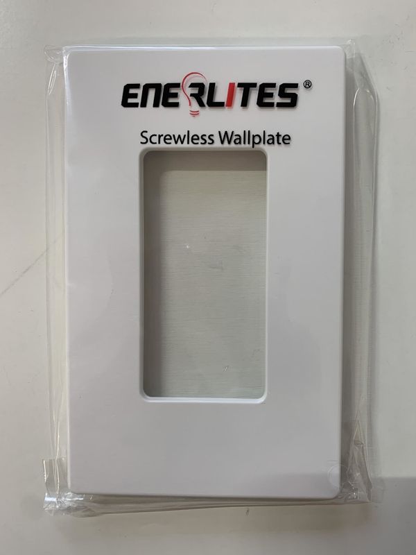 SI8831-W COMMERCIAL SNAP IN SCREWLESS DECORATOR/GFCI WALL PLATE 1 G WH