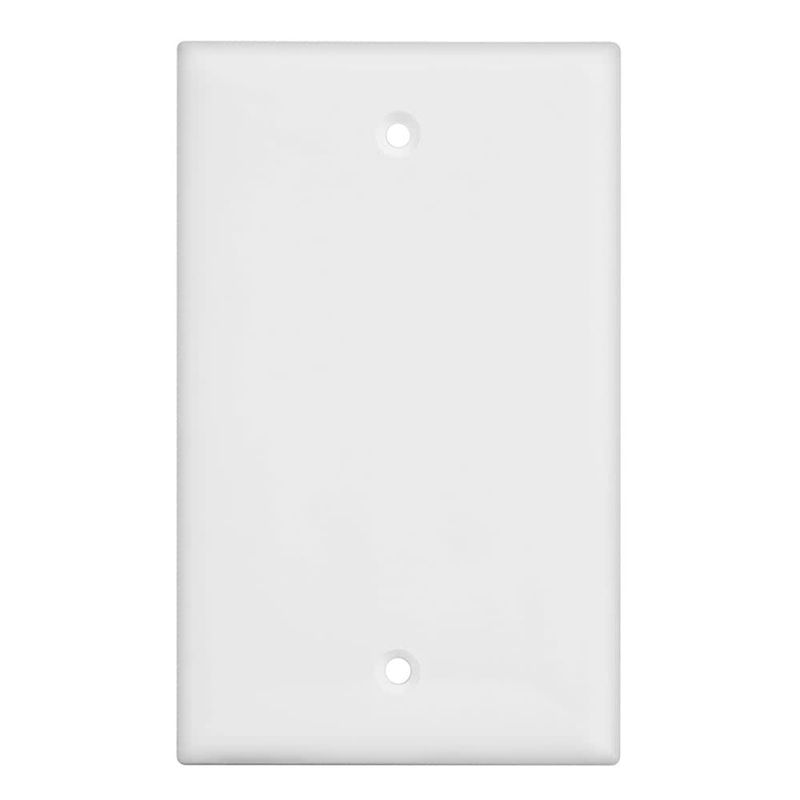8801-W RESI BLANK WALL PLATE 1 G WH TAPA PLASTICA 2X4