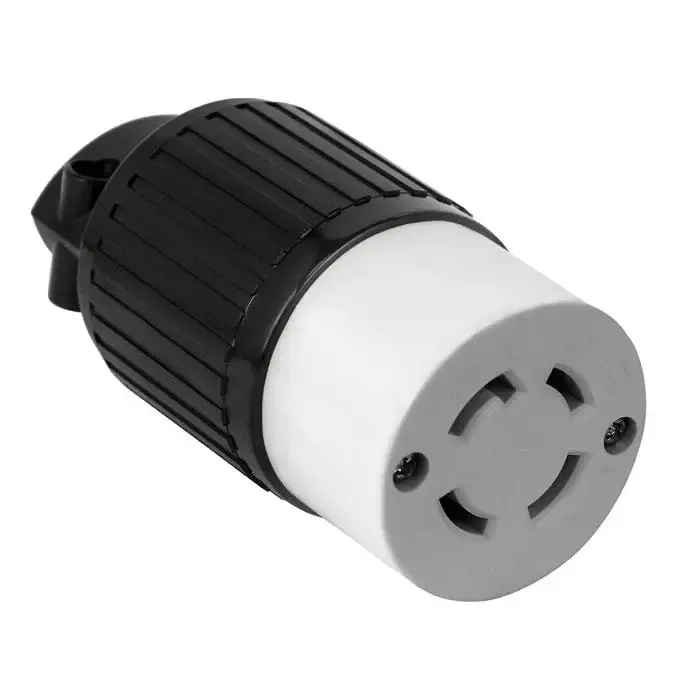 66802-BK INDUSTRIAL GRADE LOCKING CONNECTOR 30AMP 125/250V 3-POLE 4-WIRE GROUNDING L15-30C BK