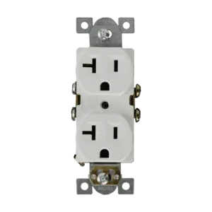 62040-W COMMERCIAL DUPLEX RECEPTACLE 20A 125V 5-20R WH RECEPTACULO DOBLE 20A