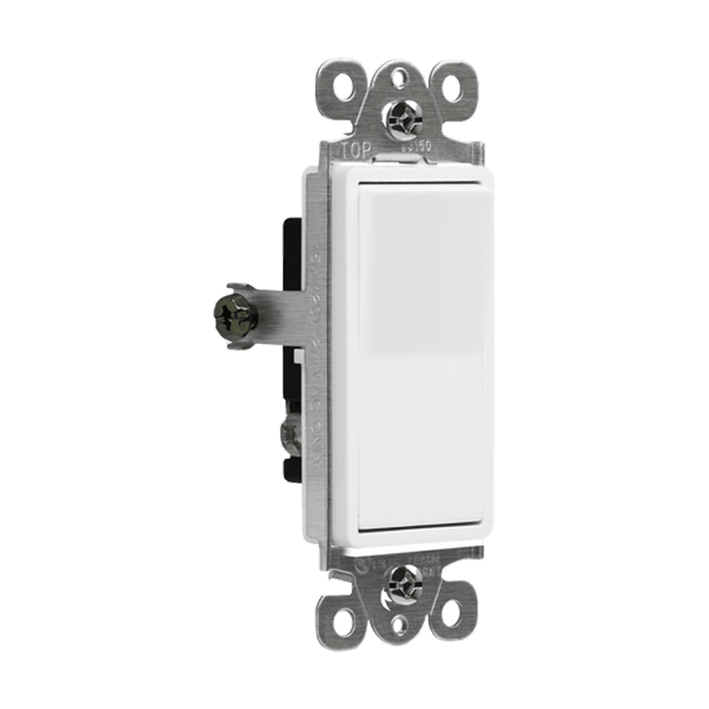93150-W RESI DECORATOR SWITCH QUIET 15A 3-WAY 120-277V WH