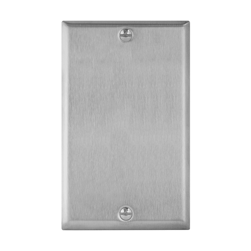 7701 COMMERCIAL BLANK METAL PLATE 1G STAINLESS STEEL