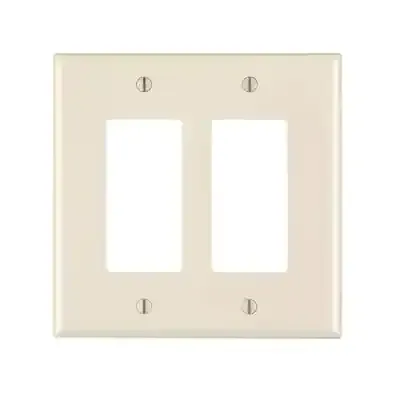 8832-I RESIDENCIAL DECORATOR / GFCI STANDARD WALL PLATE 2 GANG