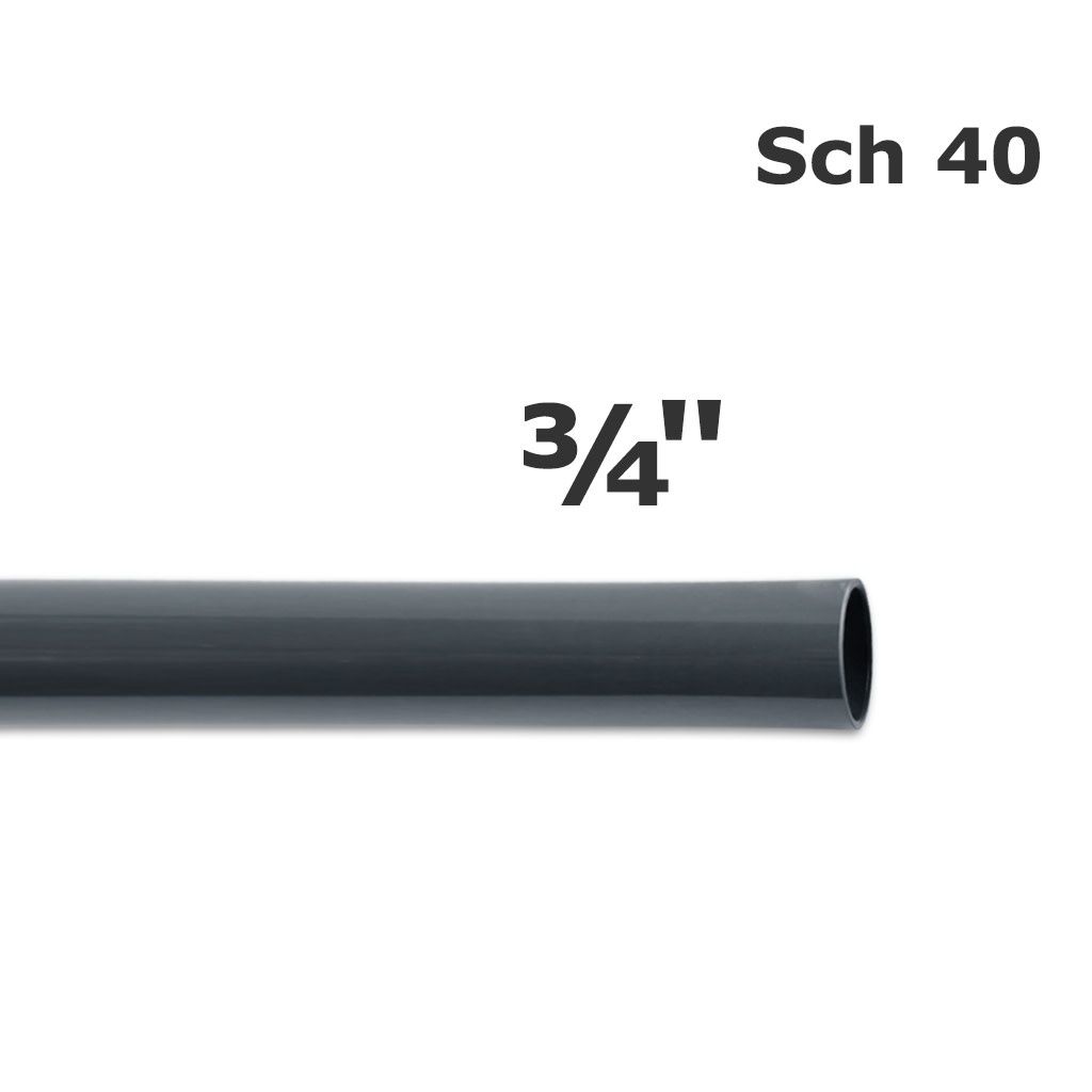 TUBO PVC SCH 40  3/4&#39; GRIS