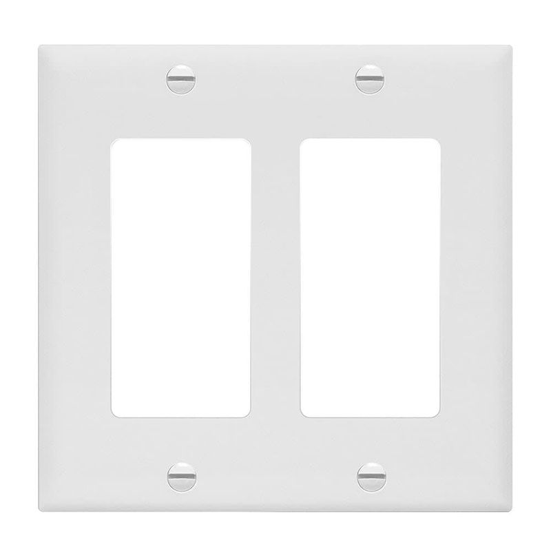 8832-W RESIDENCIAL DECORATOR / GFCI STANDARD WALL PLATE 2 GANG