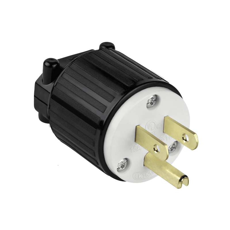 66200-BK PLUG 15 AMP 125V IND GRADE