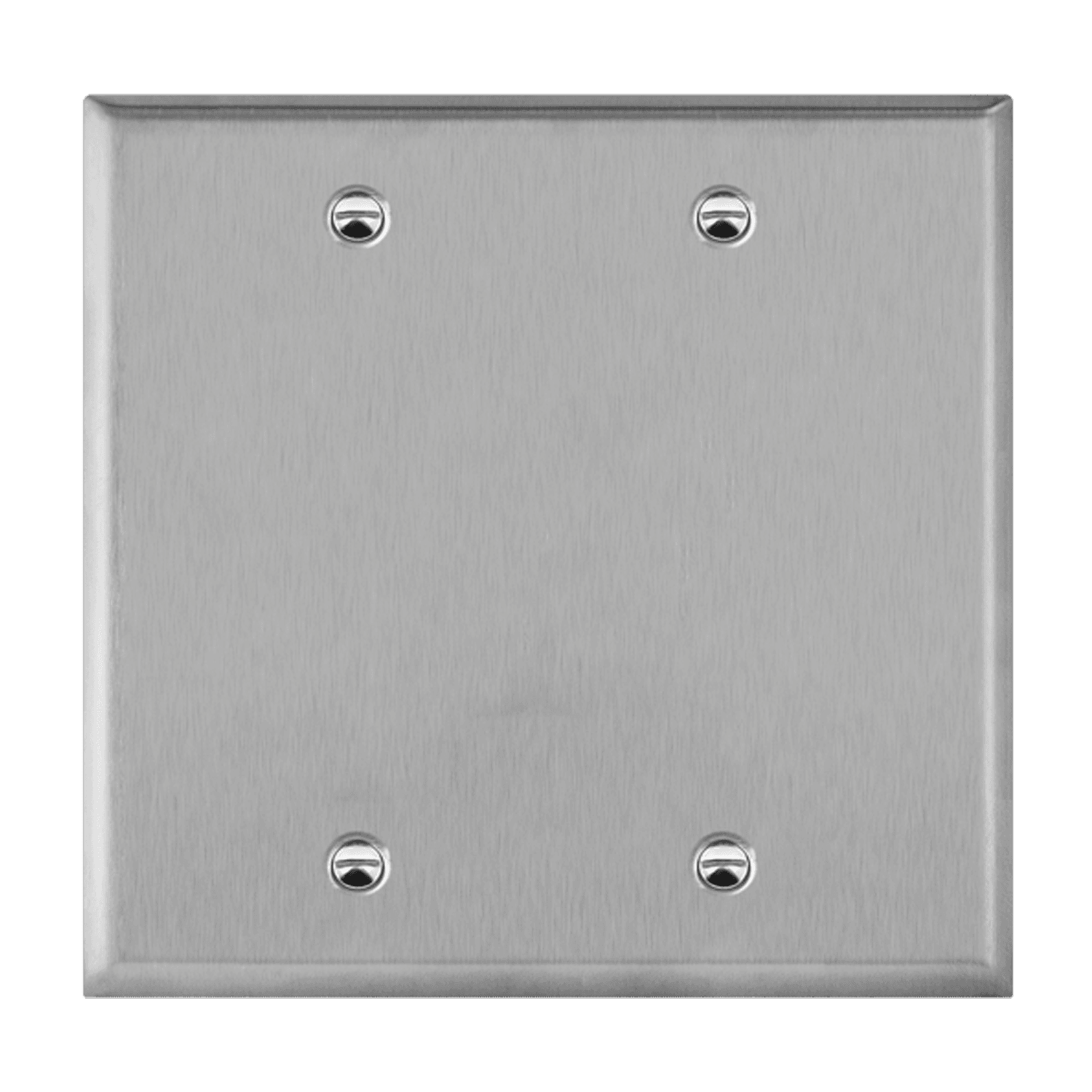 7702 COMMERCIAL BLA NK METAL PLATEN 2 GANG STAINLESS STEEL