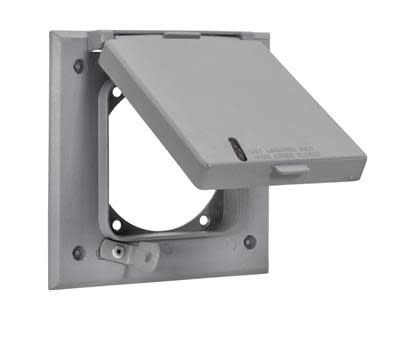 TAPA WEATHERPROOF 4X4 GRIS DE RECEPTACULO 30/50AMP / WCV22125
