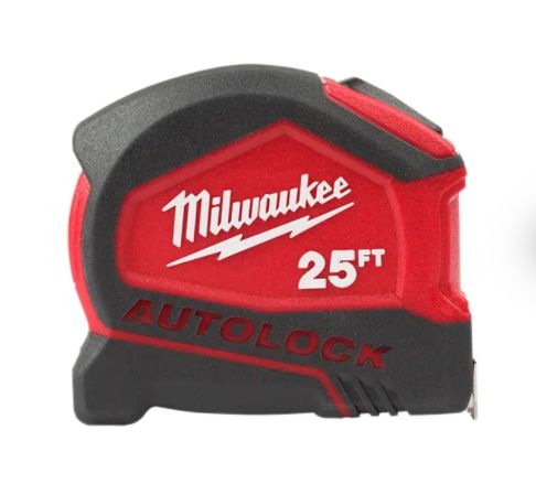 MILWAUKKE 48-22-6825 25&#39; COMPACT AUTOLOCK TAPE MEASUR