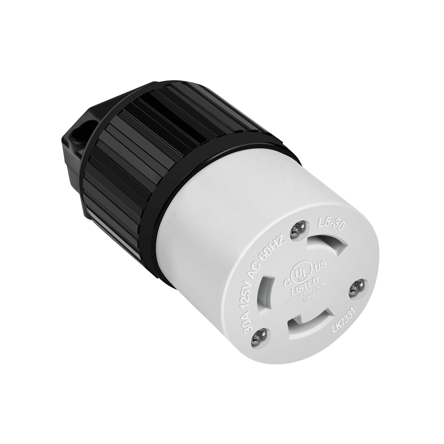 66452-BK INDUSTRIAL GRADE LOCKING CONNECTOR 30A N125V 2POLE 3WIRE GORUNDING L5-30C