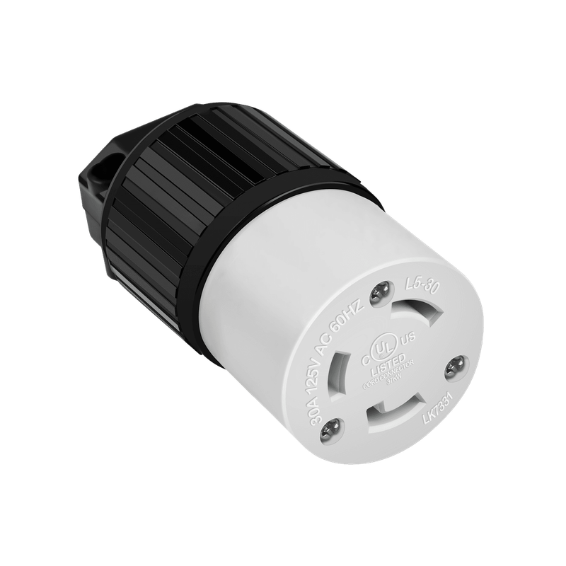 66452-BK INDUSTRIAL GRADE LOCKING CONNECTOR 30A N125V 2POLE 3WIRE GORUNDING L5-30C