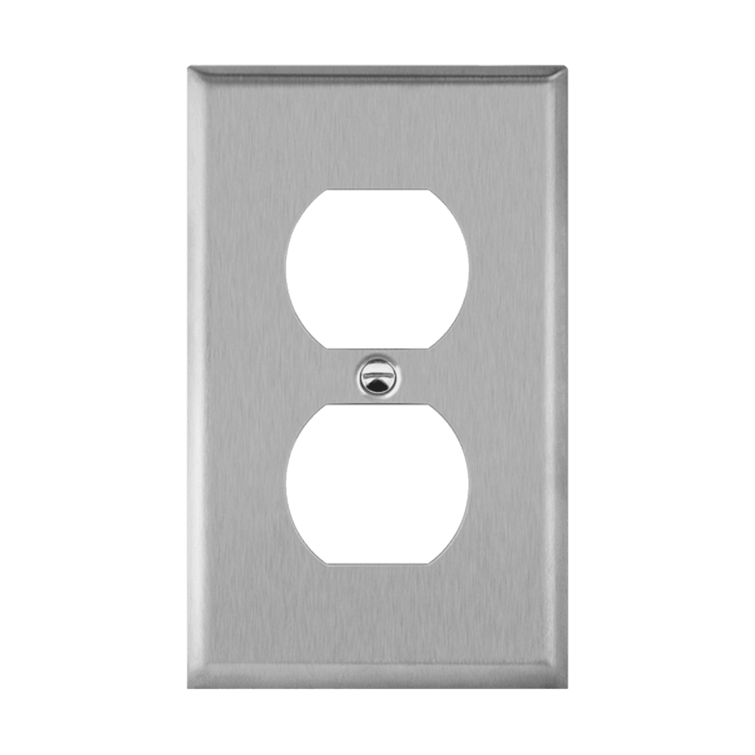 7721M COMMERCIAL 1G DUPLEX RECEPTACLE MEASTL PLATE STAINLESS STEEL