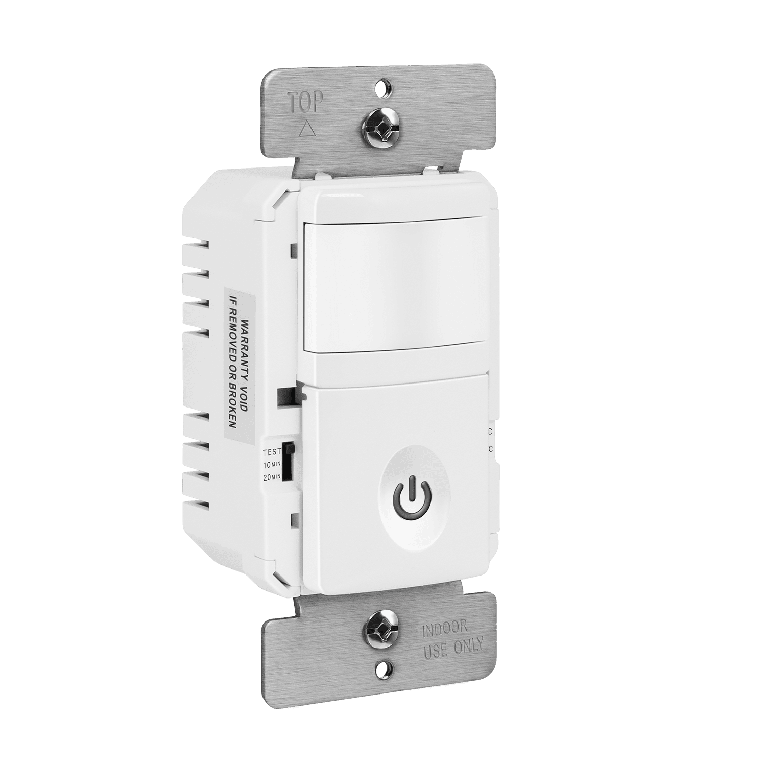HMOS-J-W IN WALL PIR OCC/VAC SENSOR 3 WIRE 500W SINGLE POLE WH 120/277