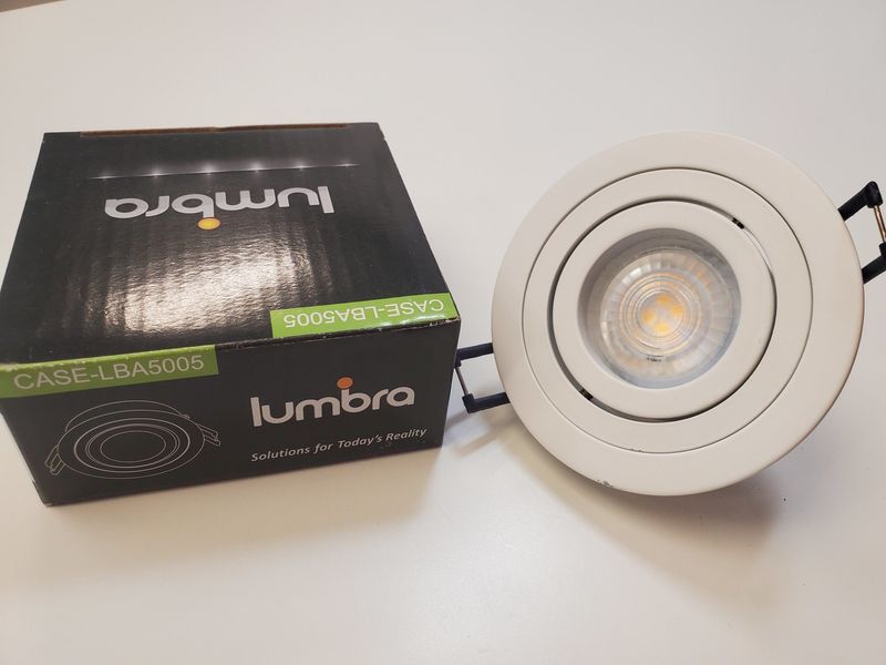 LBA5005MW FASCIA ROUND ALUM CASING MATTE WHITE ADJUSTABLE, FRONT REPLACE BULB, DIA: 3.62"X.98" CUTTING: 3.15" LAMPHOLDER GU10