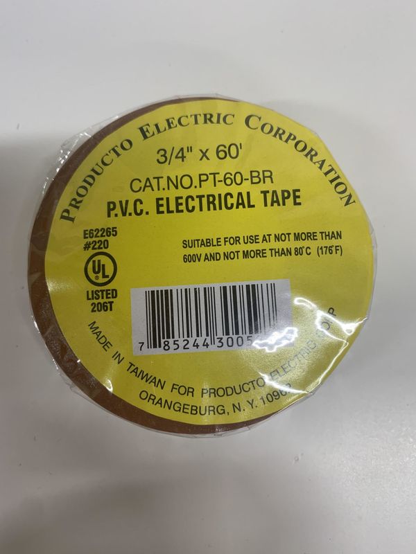TAPE ELECTRICO 3M 3/4" X 60' BROWN - 1400B