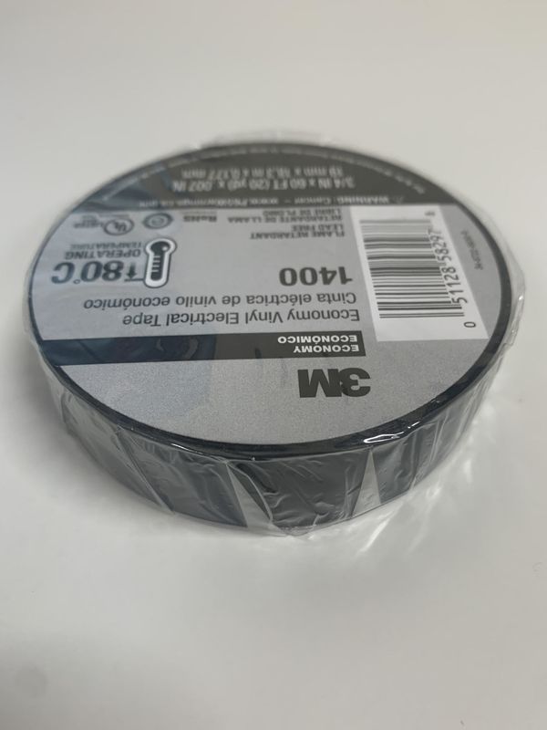 TAPE ELECTRICO 3M 3/4" X 60' NEGRO - 1400