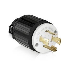 66470 - BK INDUSTRIAL GRADE LOCKING PLUG 30 A 125/250V 3-POLE 4-WIRE GROUNDING L14-30P BK PLUG MACHO