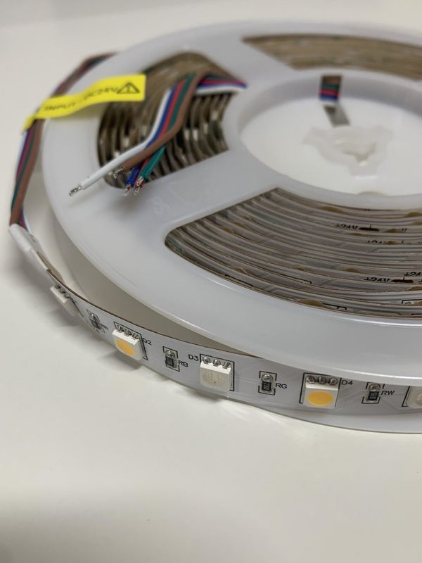 LBA-24-RGB+W LED STRIP LIGHT 12MM PCB RGB+3000K IP20 14W/M 60 LED/M 12MM PCB  5 PIN CABLE