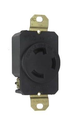 L530-R RECEPTACULO SENCILLO TWIST 30 AMP/125 VOLTS 3 HILOS (LEVITON 2610)