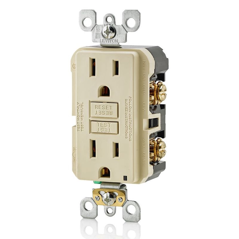 RECEPTACULO GROUND FAULT 15 AMP - 125V IV0RY /GFNT1-I/6598I