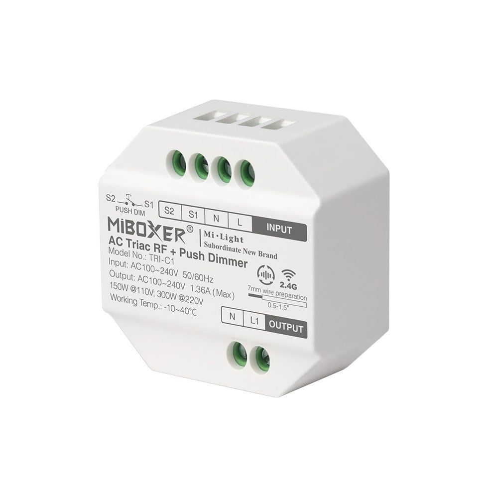 TRI-C1 100-240V 50/60HZ RF WIRELESS DIMMING PUSH DIMMING 1.36A 150W@120V 300W@220V