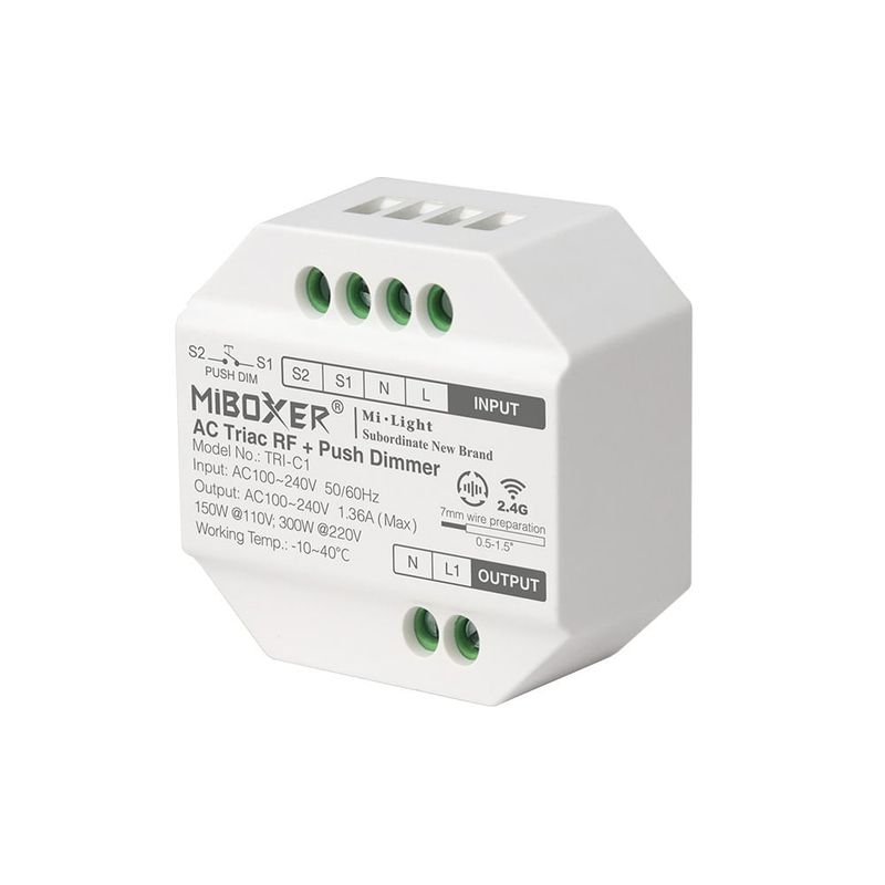 TRI-C1 100-240V 50/60HZ RF WIRELESS DIMMING PUSH DIMMING 1.36A 150W@120V 300W@220V