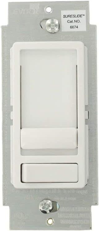 6674-POW DIMMER SLIDE ON/OFF WHITE