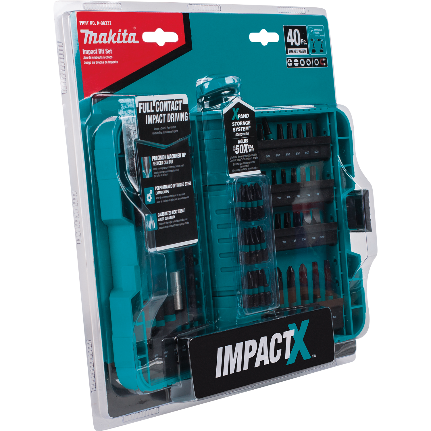 IMPACTX DRIVER BIT SET 40/PCS MAKITA- A-98332