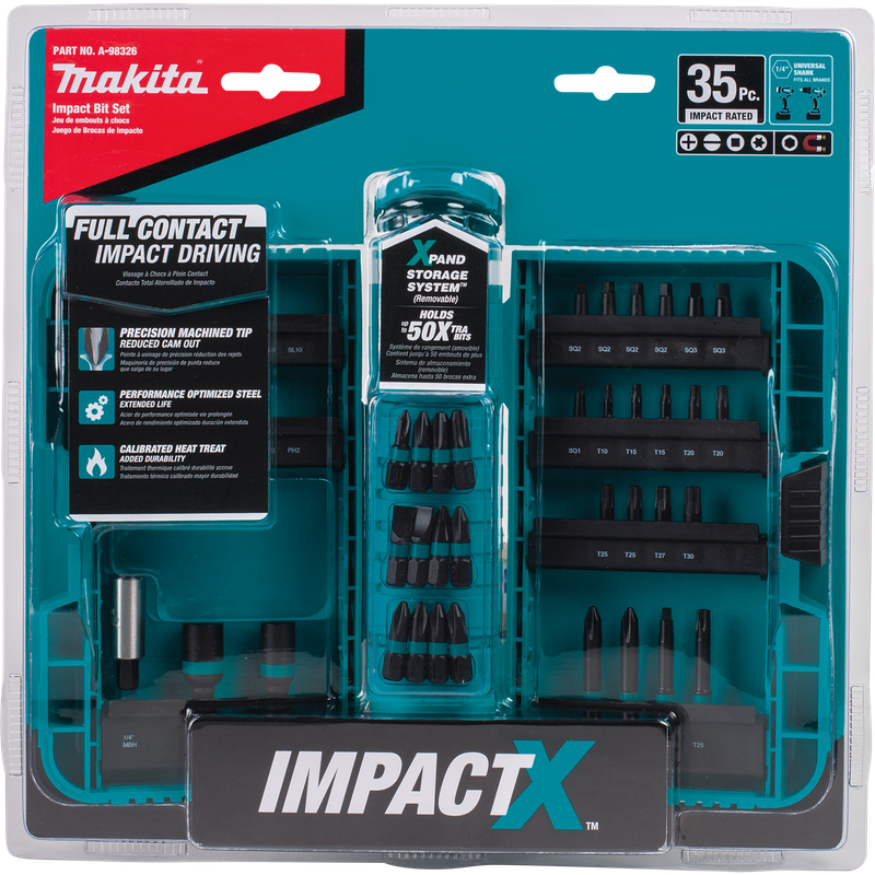 IMPACTX DRIVER BIT SET 35/PCS MAKITA- A-98326