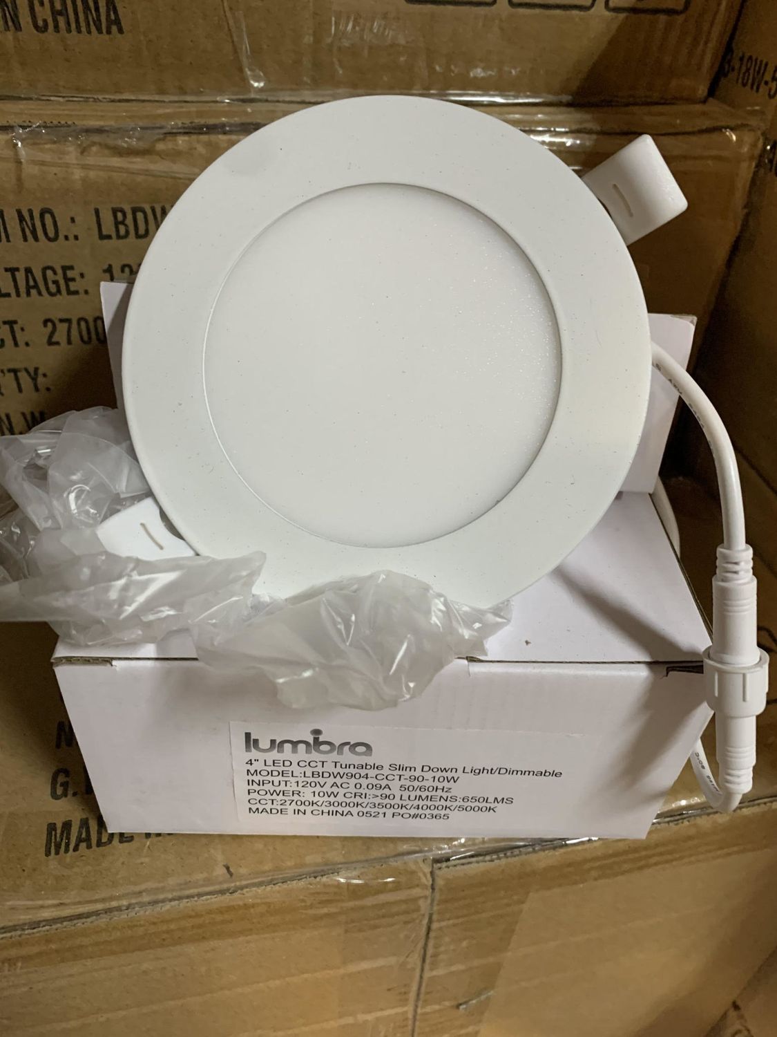 LBDW904-CCT-90  4&quot; TUNABLE FLUSH 10W 120V 2700/3000/3500/4000/5000K,CRI&gt;90