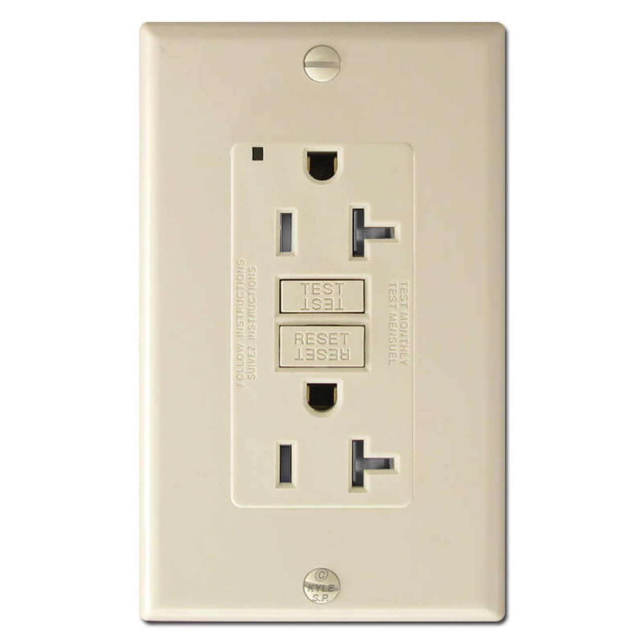 RECEPTACULO GROUND FAULT 20AMP TAMPER RESISTANT IVORY/ GFCI20TR-IV
