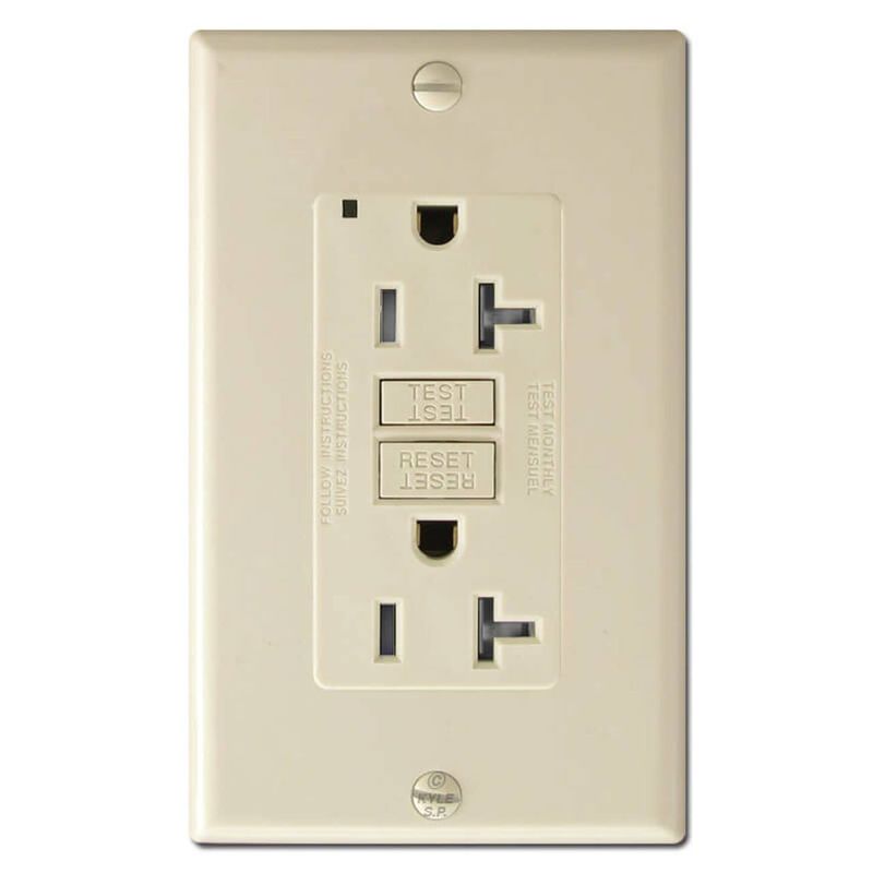 RECEPTACULO GROUND FAULT 20AMP TAMPER RESISTANT IVORY/ GFCI20TR-IV