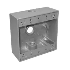 3-2B50-3 CAJA WEATHERPROOF 4X4 3 KO 1/2 GRIS
