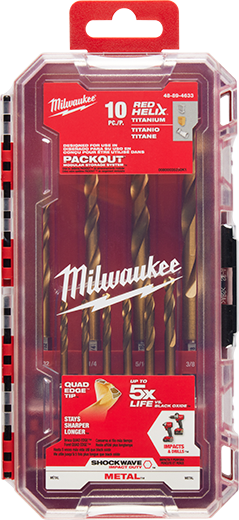 SHOCKWAVE IMPACT DUTY Titanium Drill Bit Set (10-Piece)  48-89-4633