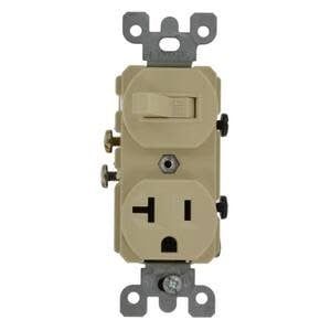 1C-GPRSB20A-I SWITCH/RECEPT. 20A IVORY