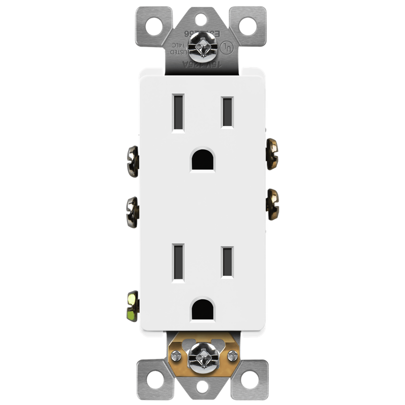 61501-W RECEPTACULO DECORA BLANCO 15A 125V 5-15R
