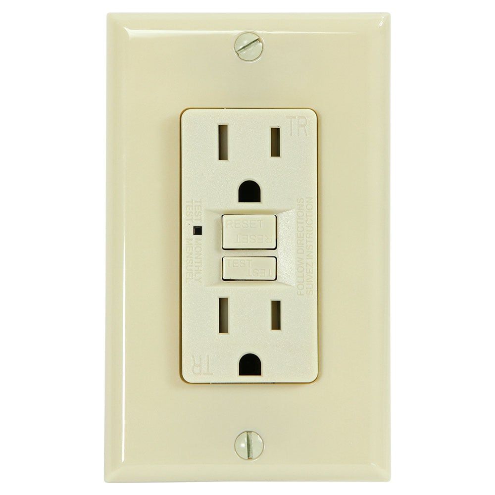 RECEPTACULO GROUND FAULT 15AMP TAMPER RESISTANT IVORY/ G1315TR-IV