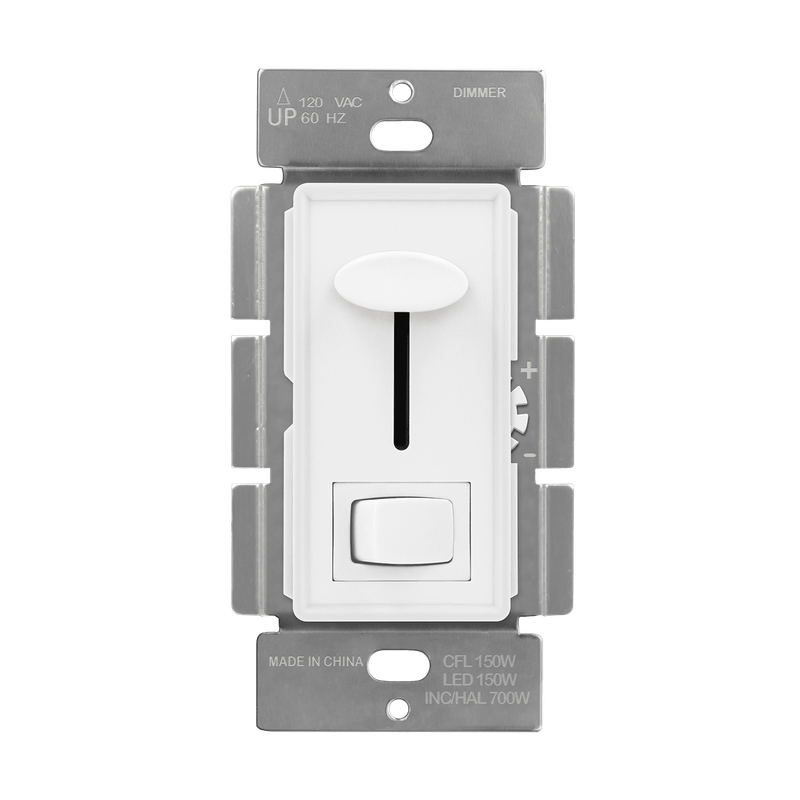 59302-W	DIMMER LED/CFL SLIDE DIMMER/SWITCH SINGLE POLE/3-WAY WH