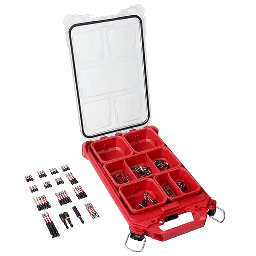 SHOCKWAVE Impact Duty Alloy Steel Screw Driver Bit Set with PACKOUT Case (100-Piece) 48-32-4082
