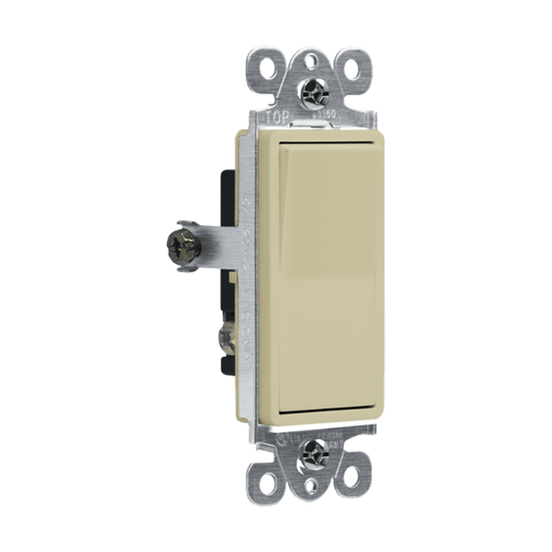 91150-I RESI DECORATOR SWITCH QUIET 15A SINGLE POLE 120-277V