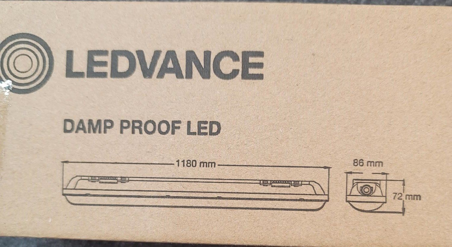 86395PR LEDVANCE DAMP-PROOF - 4ft 36W 120-277 5000K 3600LMS