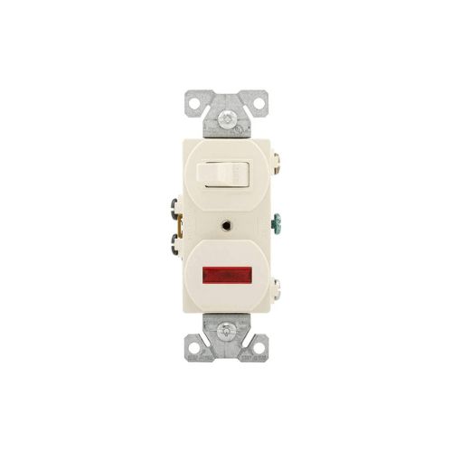 SWITCH 15AMP 125V PILOT LIGHT IVORY