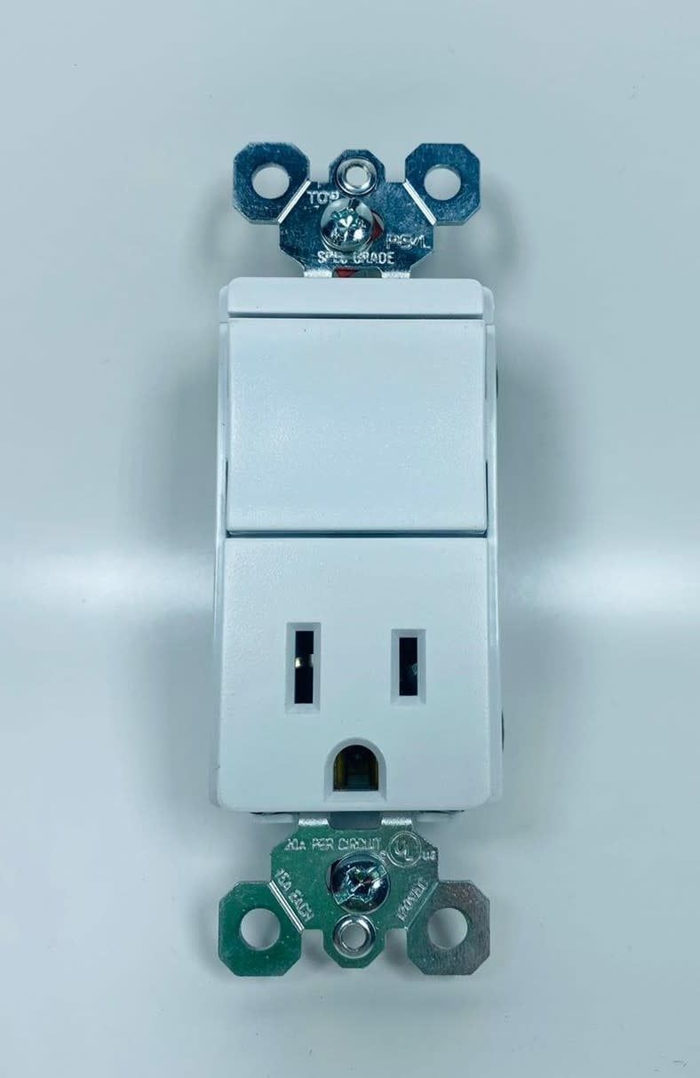 DECORA SWITCH &amp; RECEPTACULO 15AMP 125V  BLANCO /3284W