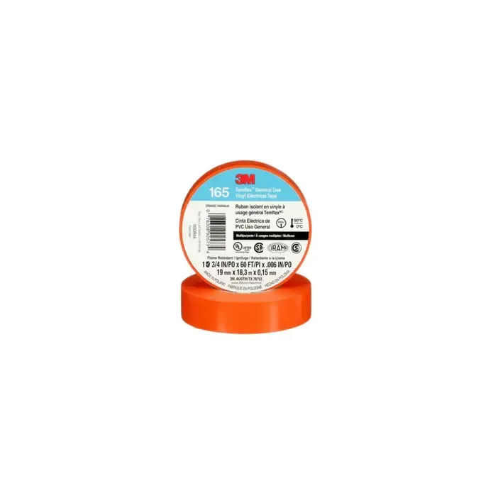 TAPE ELÉCTRICO 3M, ANARANJADO, TEMFLEX, DE 60&#39;,