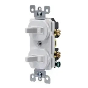 SWITCH DOBLE 15 AMP BLANCO (1C-GPSAS-W)