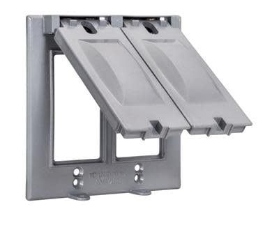 TAPA W/P 2G 2 GFCI GRAY EL-2C-2G / WCV2GFI