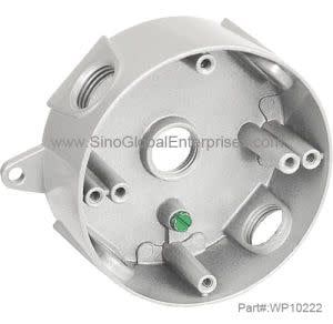 CAJA REDONDA WATERPROOF 5 KO'S 3/4" GRIS