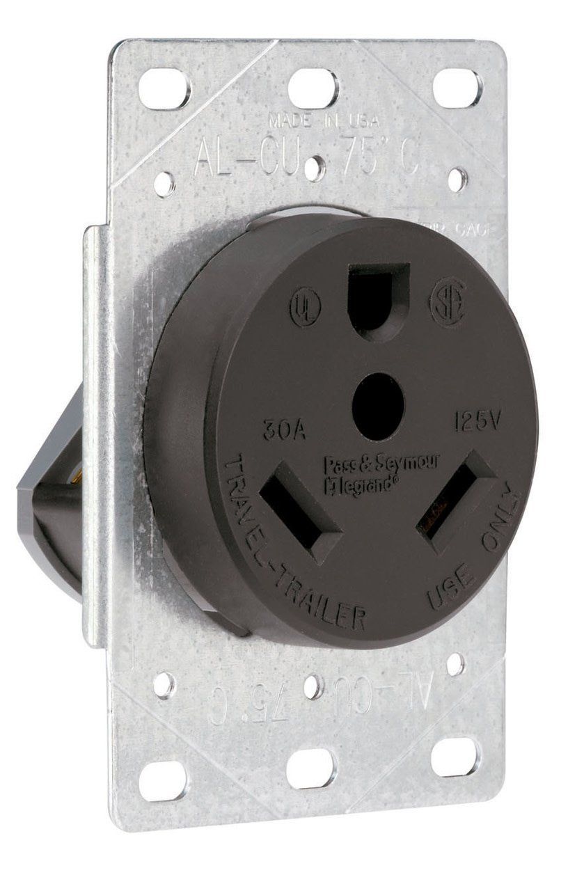 RECEPTACULO TRAVEL TRAILER FLUSH 30A-125V/ 3830