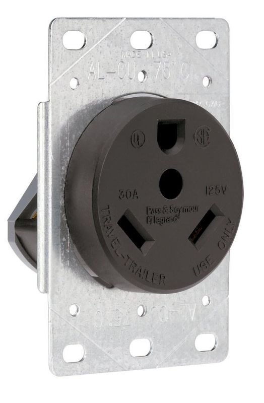 RECEPTACULO TRAVEL TRAILER FLUSH 30A-125V/ 3830