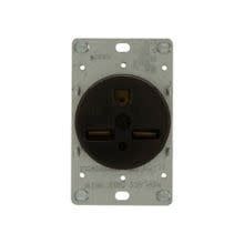 EATON  1234 - RECEPTACLE SINGLE FLUSH  30A 250V 2P3W BK